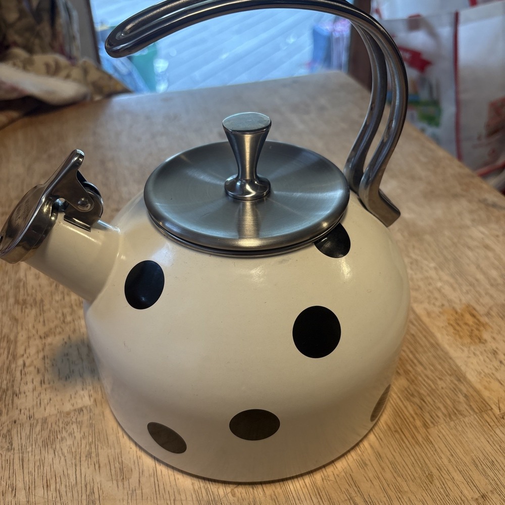 Kate Spade Lenox Polka Dot Tea Kettle Deco Dot Whistling